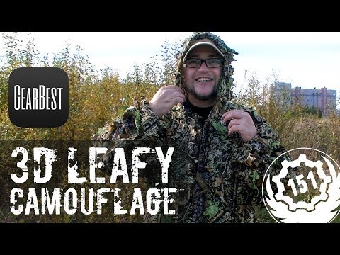 Маскировка для снайпера. Гили Камуфляж 3D Leafy Camouflage Bionic Suit с сайта Gearbest.com