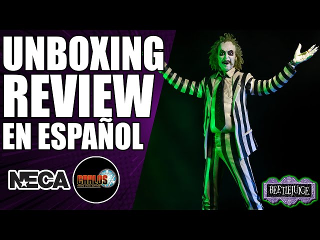 Vídeo relacionado con NECA- Collectible Action Figure Beetlejuice, Color Black (1)