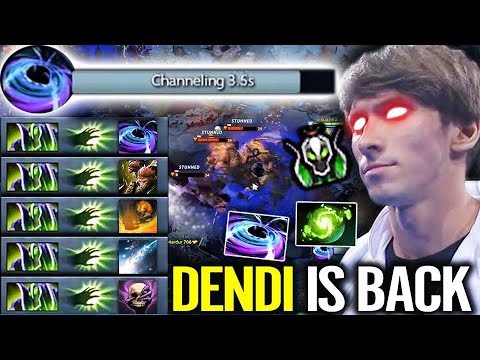 Dendi CARRY Rubick - 5 STRONGEST ULTIMATES + Refresher Dota 2