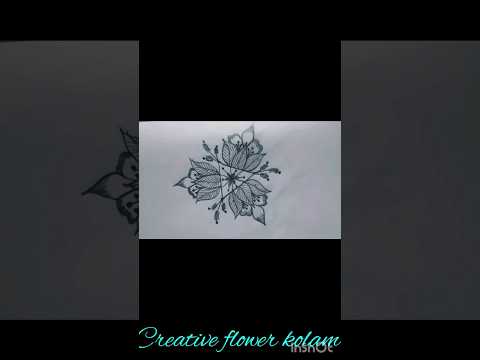 5×3dots# creative flower #kolam design #keshi tejesh creative kolam #shorts #shortsfeed# 😍🤩👌💜