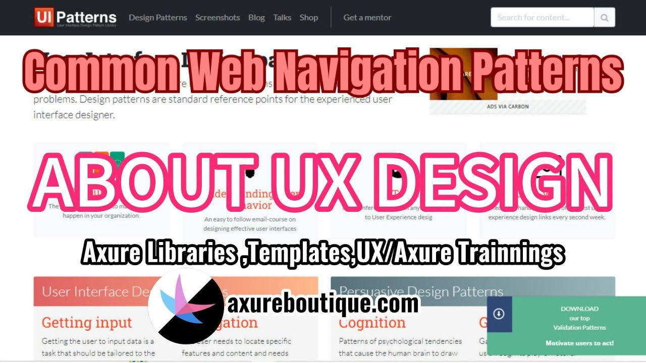 About UX: Common Web Navigation Patterns