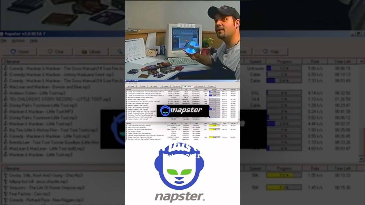 That time when Napster was a thing. #nostalgia #retro #2000s #music #download