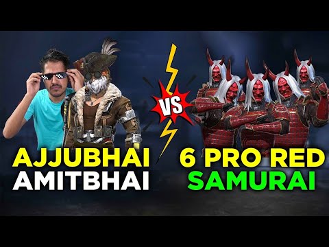 Ajjubhai Amitbhai vs 6 Pro Red Samurai Bundle Best CS Gameplay - Garena Free Fire