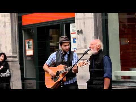 What a wonderful world (Louis Amstrong) - Simon Carrière rencontre Papy Blues à Bruxelles