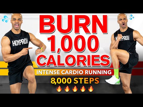 60 MIN 1000 CALORIES Cardio HIIT Running Workout for Weight Loss 🔥 BURN 1000 KCAL Jogging At Home