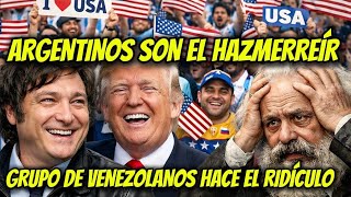SE BURLAN DE LOS ARGENTINOS EN EL EXTERIOR MIENTRAS ESTE GRUPO DE VENEZOLANOS SE HUMILLA
