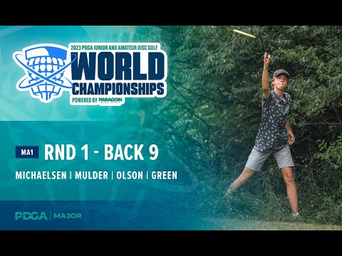 2023 PDGA Amateur and Junior Worlds | MA1 R1B9 Feature Card | Michaelsen, Mulder, Olson, Green