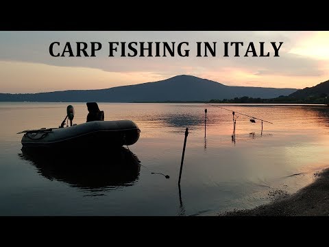 Carp Fishing In Italy - Italian Adventure - Big Carp 44lb (20kg) - 2 & 3/8/18 (Video 79)