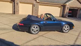 1995 Porsche 911 Carrera Cabriolet Start Up and Drive By