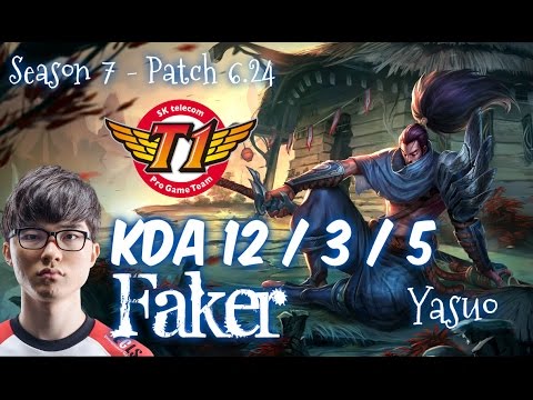 SKT T1 Faker YASUO vs RYZE Mid - Patch 6.24 KR Ranked
