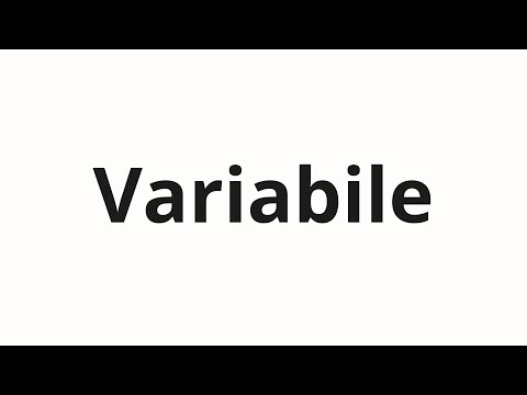 How to pronounce Variabile