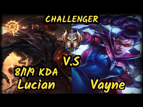 KBM TitaN (LUCIAN) vs VAYNE - 8/1/9 KDA BOTTOM ADC CHALLENGER GAMEPLAY - BR