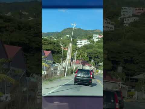 This is the most natural scenic city of the Caribbean, Roseau Dominica. The mountains, of beauty.