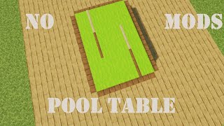 Billiards in Minecraft | How to Make a Pool Table without Mods