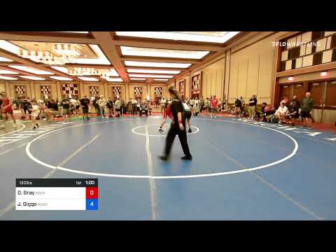 130 Lbs Rr Rnd 3 - Dillon Gray, Maine Trappers Wrestling Club Vs Jayden Diggs, HeadHunters Wrestli