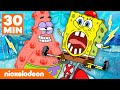 30 minuten lang de meest roekeloze momenten van SpongeBob en Patrick! | Nickelodeon Nederlands