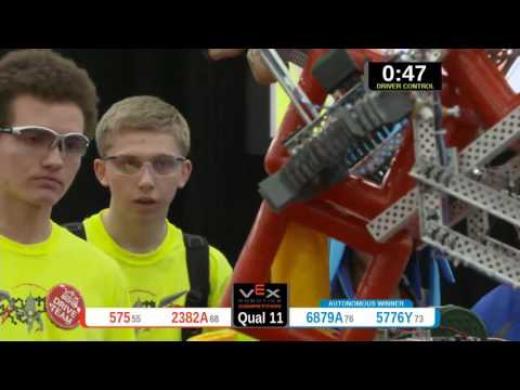 2015 VRC Sci Q11 - 575 2382A vs 6879A 5776Y - 75 to 66 - VEX Worlds 2015 - Science Division
