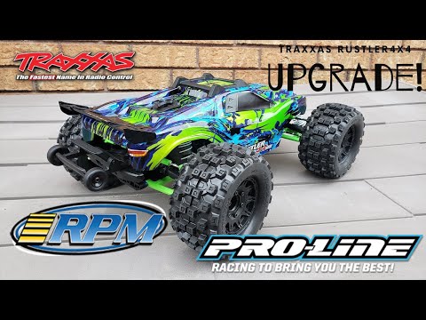 Upgrading the Traxxas Rustler 4x4 VXL (Proline Badlands MX28 on new RAID Wheels)