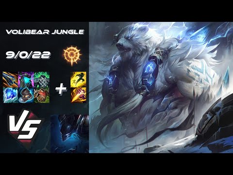JUNGLE Volibear vs Nocturne - EU Challenger Patch 14.21