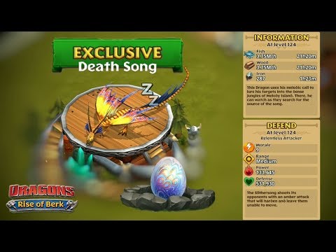 Death Song (Exclusive Slithersong), Max Level 124 | Dragons: Rise of Berk