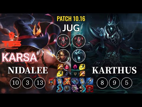 TES Karsa Nidalee vs Karthus Jungle - KR Patch 10.16