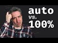 CSS width auto vs 100% | What's the difference?