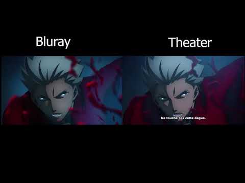Fate/stay night [Heaven's Feel] - Archer and Saber VS Caster| BLURAY VS DVD Comparison [60FPS]