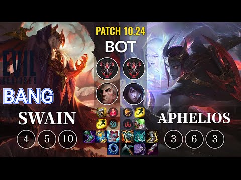 EG Bang Swain vs Aphelios Bot - KR Patch 10.24
