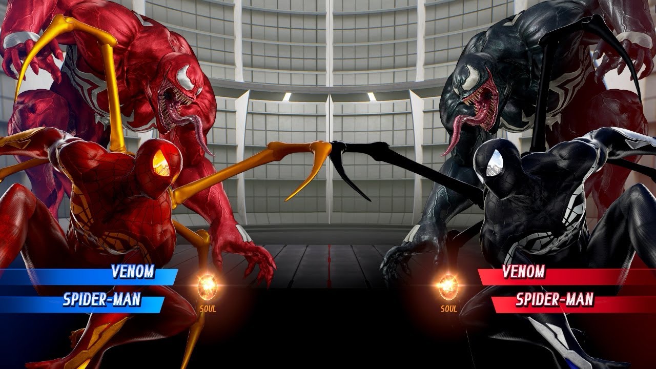 Red Venom & Red Spider Man VS Venom & Black Spider Man - Marvel vs Capcom Infinite