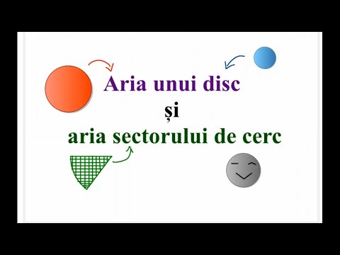 Cap.21.8 - clasa a VII-a -Cercul - Aria unui disc. Aria unui sector de disc. + deducere -