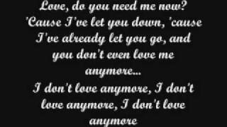 Let You Down- Trespassers William