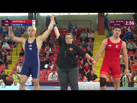 1/8 GR - 92 kg: A. GIUFFRIDA (ITA) v. N. VUJICIC (BIH)