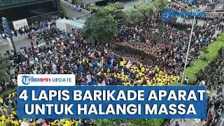 Aparat Pasang 4 Lapis Barikade TNI-Polri-Brimob, Halangi Massa Mahasiswa Menuju Bundaran HI