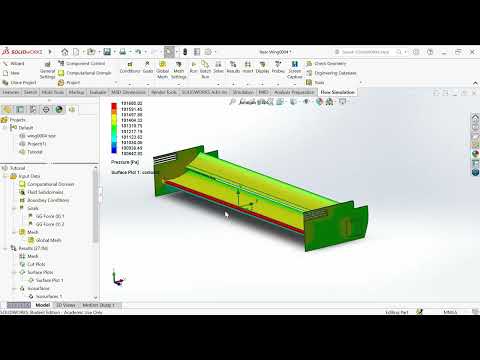 Solidworks Flow Simulation Tutorial using Car Rear Wing