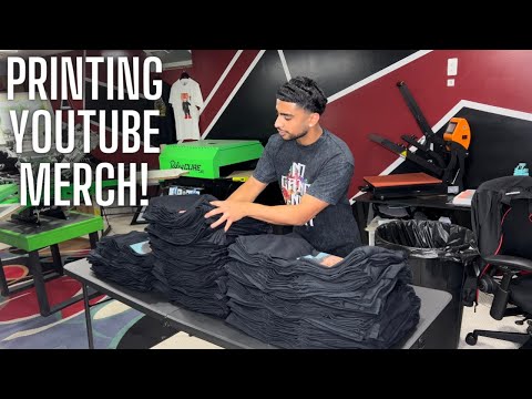 T-Shirt Printing Behind The Scenes | YouTuber Merch!