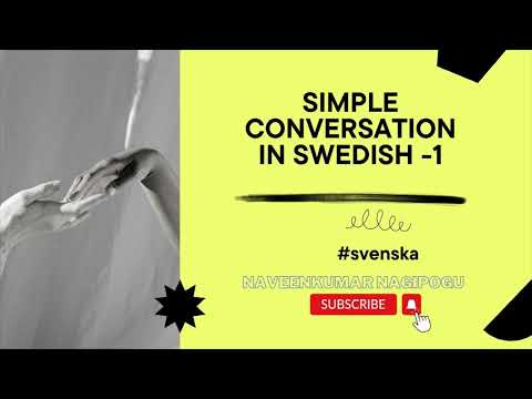 Simple swedish conversation  1 #svenska |  Naveenkumar Nagipogu