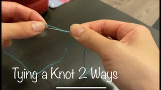 How to thread a needle and tie a knot (embroidery thread)