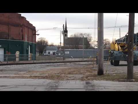 Former Nickel Plate spur and Illinois Terminal street running diamond