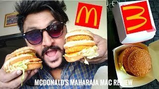 McDonald's Maharaja Mac Veg & Non-Veg Review 🔥 🍔|| Taste & Price test🔥 || McDonald's Burger 🍔