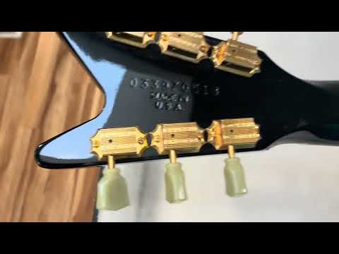Gibson Reverse Flying V 2007 UNPLAYED Black Ebony fretboard image 17