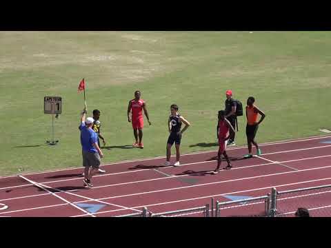Boys 100 Meters Heat 7 Prelims Spartan Invitational - Miami Southridge 2/23/2019