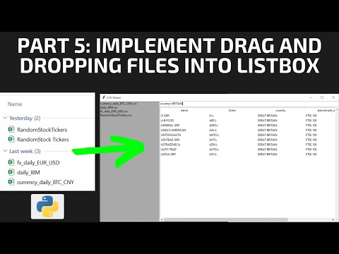 Python Gui Tkinter Tutorial Csvdataframe Viewer Part 5 Drag Drop Files Into Listbox