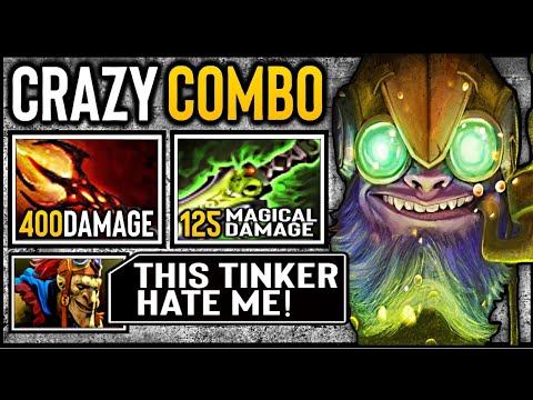 Tinker with Crazy Combo Dagon 400Damage+125Magical therealBladeDota 2 7.28b Tinker Gameplay.