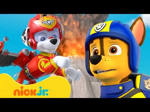 PAW Patrol Volcano & Lava Rescues! 🌋 w/ Chase & Marshall | 10 Minute Compilation | Nick Jr.