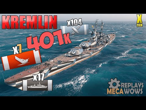 Kremlin Awesome 401k Damage Coop Battle | World of Warships