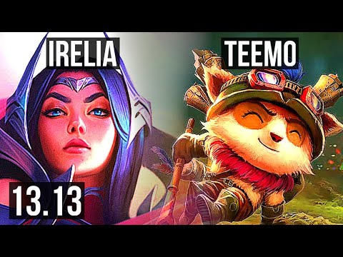 IRELIA vs TEEMO (TOP) | 3/0/3, 800K mastery | NA Diamond | 13.13