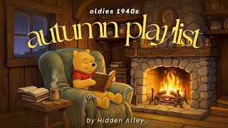 Cozy Autumn Night with Pooh | Oldies Jazz Playlist for Reading & Relaxation