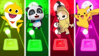 Baby Shark 🆚 SpongeBob 🆚 Banana Cat 🆚 Pikachu.🎶Who is Best? 🎯🎯