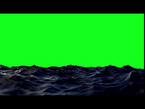 Rough sea green screen loop free