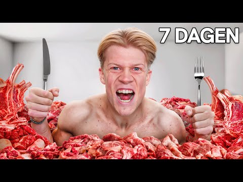 IK EET 7 DAGEN ALLEEN MAAR VLEES! (schokkend resultaat)